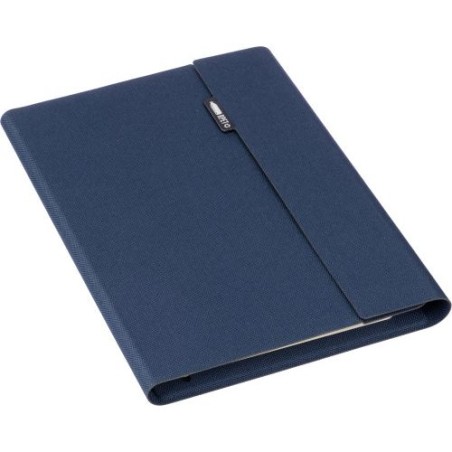 Conférencier Éco-responsable A5 en rPET - Tamara, Cadeau Personnalisé pas cher Matières : polyester Couleurs : noir objet promot
