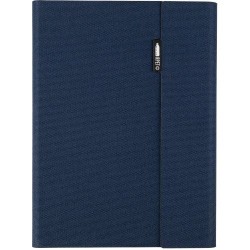 Conférencier Éco-responsable A5 en rPET - Tamara, Cadeau Personnalisé pas cher Matières : polyester Couleurs : bleu cadeau entre