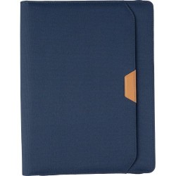 Conférencier zippé A4 en rPET  Jasmin Matières : nylon Couleurs : bleu cadeau entreprise pas cher