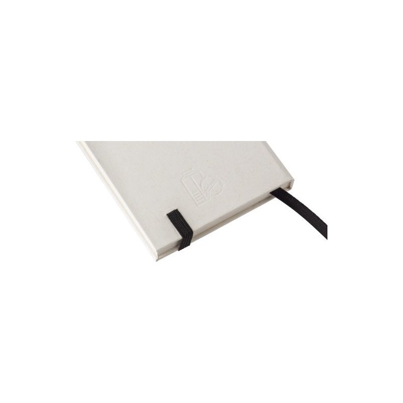 Carnet Éco-responsable A6 en Carton Recyclé - Bohdi Personnalisé Pas Cher Matières : caoutchouc Couleurs : blanc impression haut