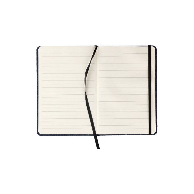 Carnet A5 personnalisé en denim - Alfred, idéal pour vos notes pas cher Matières : polyester Couleurs : bleu livraison express 2