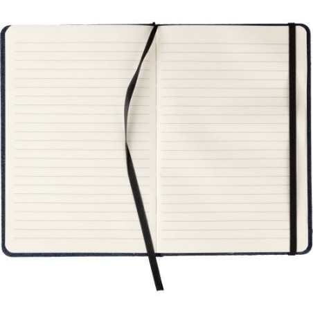 Carnet A5 personnalisé en denim - Alfred, idéal pour vos notes pas cher Matières : polyester Couleurs : bleu livraison express 2