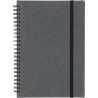 Carnet personnalisé A5 en cuir recyclé  - Egon Matières : cuir Couleurs : noir