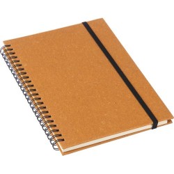 Carnet personnalisé A5 en cuir recyclé  - Egon Matières : cuir Couleurs : noir accessoire événementiel unique
