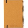 Carnet personnalisé A5 en cuir recyclé  - Egon Matières : cuir Couleurs : brun impression haute définition