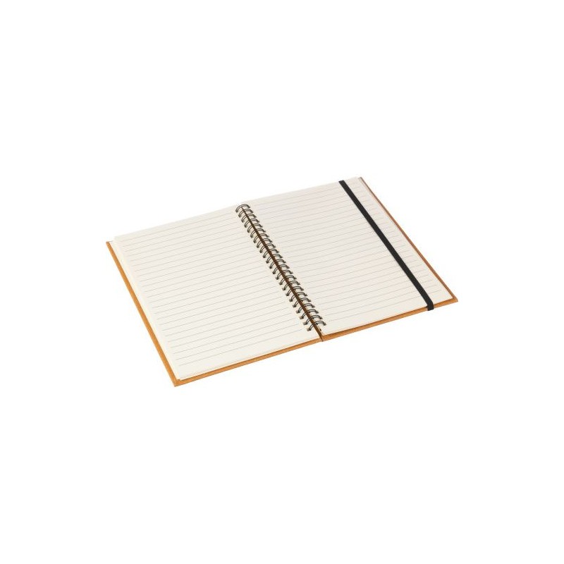 Carnet personnalisé A5 en cuir recyclé  - Egon Matières : cuir Couleurs : brun personnalisation rapide en France
