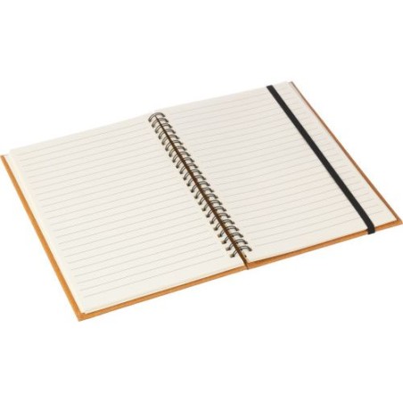 Carnet personnalisé A5 en cuir recyclé  - Egon Matières : cuir Couleurs : brun personnalisation rapide en France
