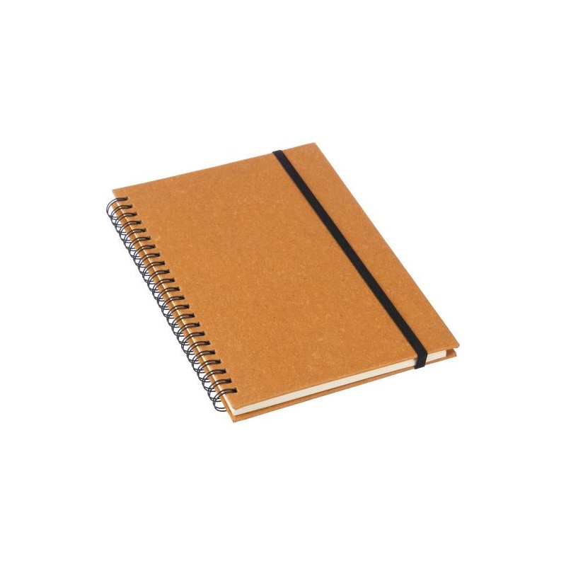Carnet personnalisé A5 en cuir recyclé  - Egon Matières : cuir Couleurs : brun goodies entreprise design