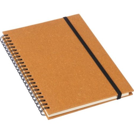 Carnet personnalisé A5 en cuir recyclé  - Egon Matières : cuir Couleurs : brun goodies entreprise design