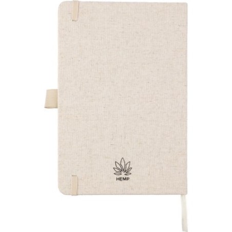Carnet A5 personnalisé en chanvre - Idéal pour vos notes pas cher Barbara Matières : caoutchouc Couleurs : kaki cadeau entrepris