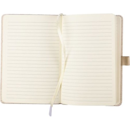 Carnet A5 personnalisé en chanvre - Idéal pour vos notes pas cher Barbara Matières : caoutchouc Couleurs : kaki goodies publicit