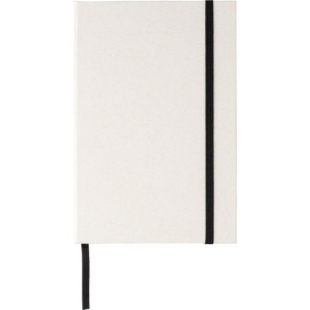 Carnet A5  en carton recyclé personnalisé Hudson Matières : caoutchouc Couleurs : blanc