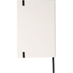 Carnet A5  en carton recyclé personnalisé Hudson Matières : caoutchouc Couleurs : blanc 2