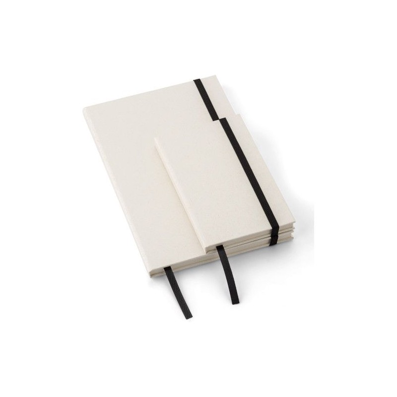 Carnet A5  en carton recyclé personnalisé Hudson Matières : caoutchouc Couleurs : blanc livraison express 24h 48h