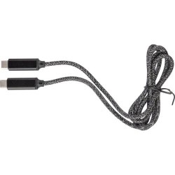 Câble de charge personnalisé en nylon 100W Gerd Matières : coton Couleurs : noir
