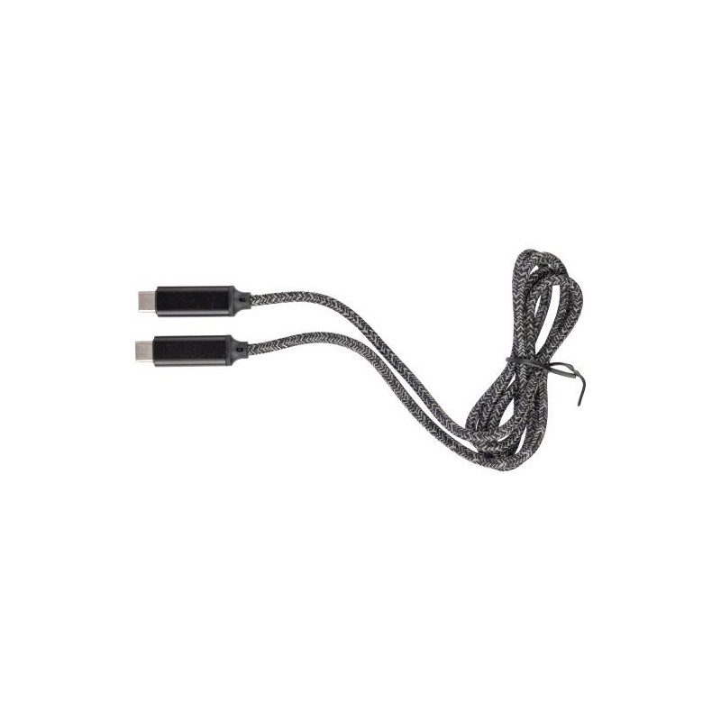 Câble de charge personnalisé en nylon 100W Gerd Matières : coton Couleurs : noir