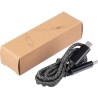 Câble de charge personnalisé en nylon 100W Gerd Matières : coton Couleurs : noir marquage laser ultra précis