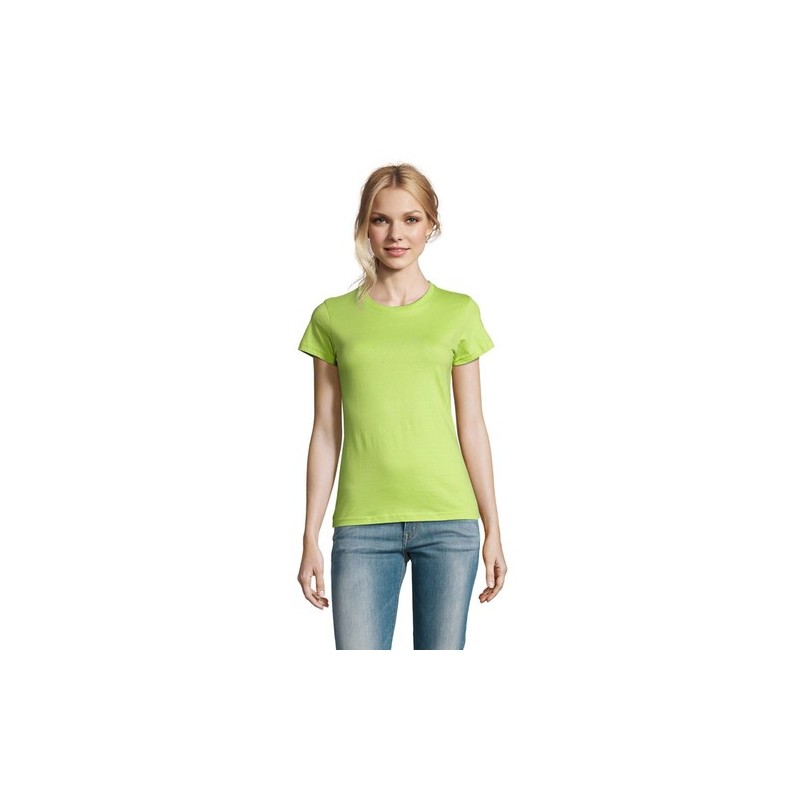 T-Shirt Femme Personnalisé 190g Confort et Style - Imperial Women Matières : coton Taille textile : L Couleurs : vert pomme marq