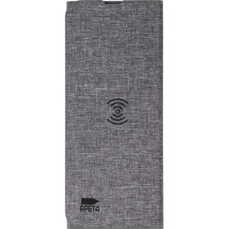 Tapis de souris inductif personnalisé en rPET Selene Matières : polyester Couleurs : gris