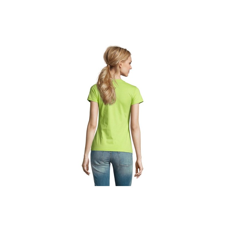 T-Shirt Femme Personnalisé 190g Confort et Style - Imperial Women Matières : coton Taille textile : L Couleurs : vert pomme impr