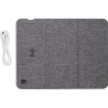 Tapis de souris inductif personnalisé en rPET Selene Matières : polyester Couleurs : gris cadeau entreprise pas cher