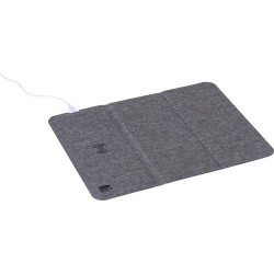 Tapis de souris inductif personnalisé en rPET Selene Matières : polyester Couleurs : gris impression haute définition
