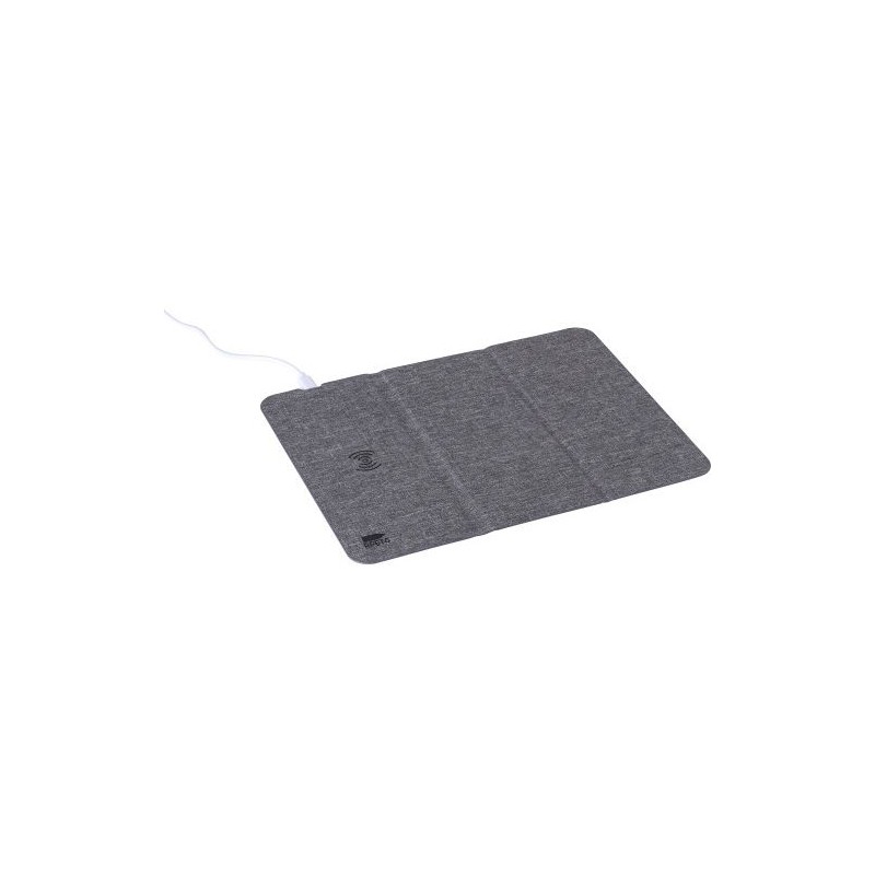 Tapis de souris inductif personnalisé en rPET Selene Matières : polyester Couleurs : gris impression haute définition
