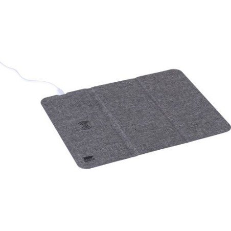 Tapis de souris inductif personnalisé en rPET Selene Matières : polyester Couleurs : gris impression haute définition