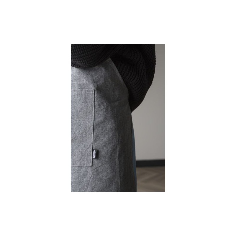 Tablier Éco-responsable en rPET Fonctionnel Baylor Matières : coton Couleurs : gris impression haute définition