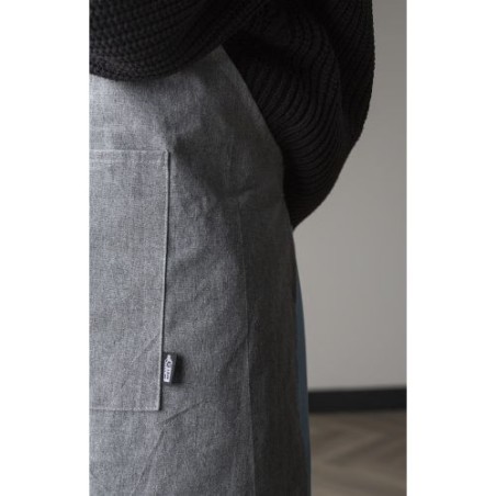 Tablier Éco-responsable en rPET Fonctionnel Baylor Matières : coton Couleurs : gris impression haute définition