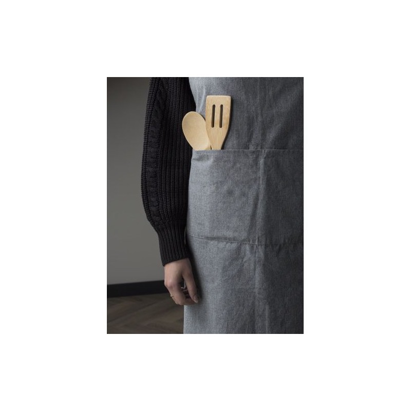 Tablier Éco-responsable en rPET Fonctionnel Baylor Matières : coton Couleurs : gris marquage laser ultra précis