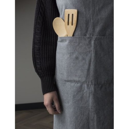 Tablier Éco-responsable en rPET Fonctionnel Baylor Matières : coton Couleurs : gris marquage laser ultra précis