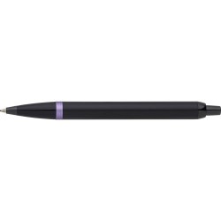 Stylo bille personnalisé luxe Parker IM Vibrant Rings Matières : métal Couleurs : noir cadeau collaborateur premium