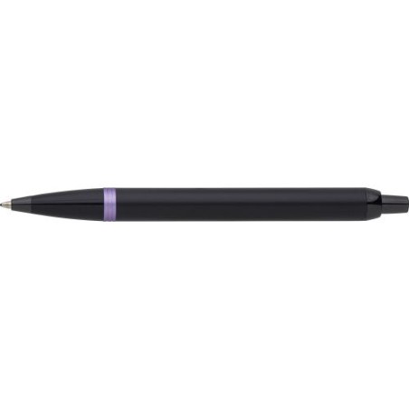 Stylo bille personnalisé luxe Parker IM Vibrant Rings Matières : métal Couleurs : noir cadeau collaborateur premium