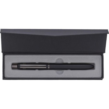 Stylo bille personnalisé en aluminium pour cadeau d'entreprise Alistair Matières : aluminium Couleurs : noir marquage laser ultr