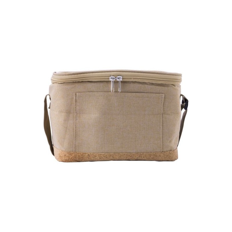 Sac isotherme  en polyester rPET - Sage Matières : liège Couleurs : kaki cadeau entreprise pas cher