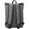 Sac à dos roll-top  en polyester rPET - Evie Matières : polyester Couleurs : noir marquage laser ultra précis