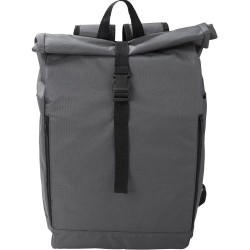 Sac à dos roll-top  en polyester rPET - Evie Matières : polyester Couleurs : noir livraison express 24h 48h