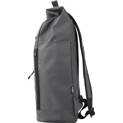 Sac à dos roll-top  en polyester rPET - Evie Matières : polyester Couleurs : noir cadeau collaborateur premium