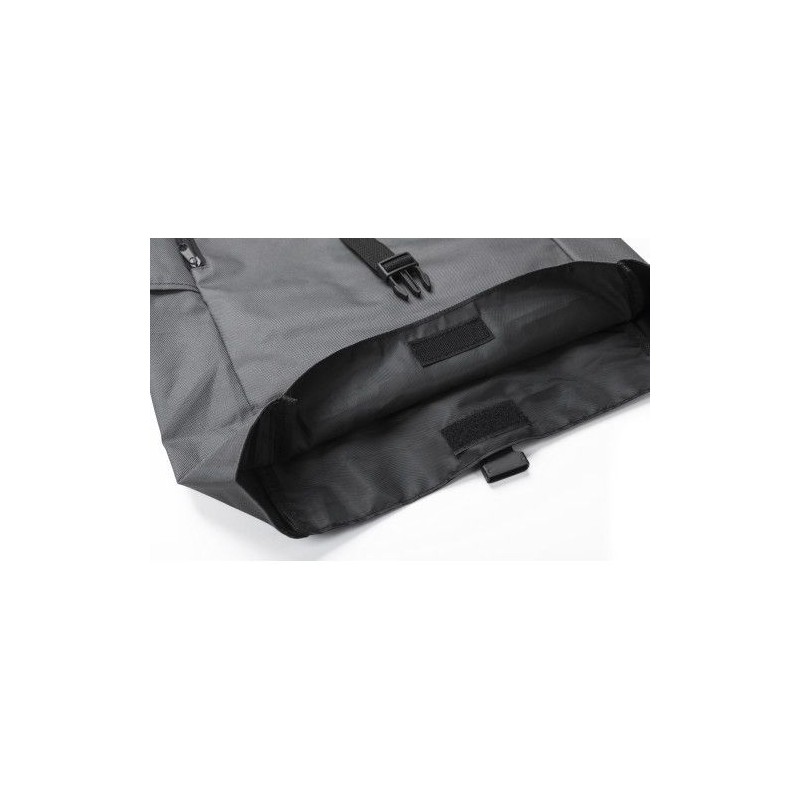 Sac à dos roll-top  en polyester rPET - Evie Matières : polyester Couleurs : noir accessoire événementiel unique