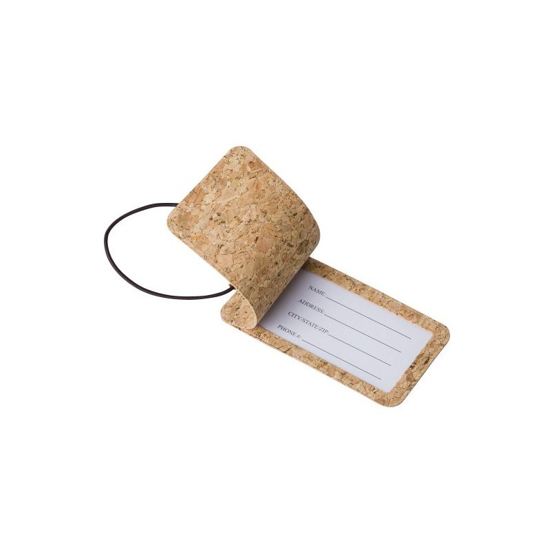 Porte-étiquette de valise en liège Makai