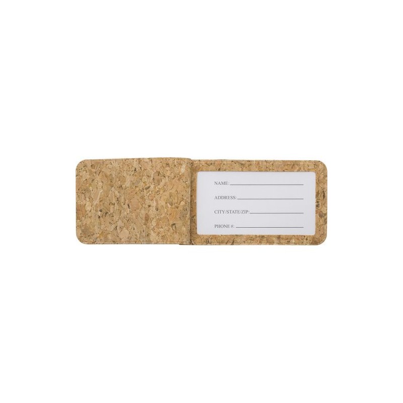 Porte-étiquette de valise en liège Makai