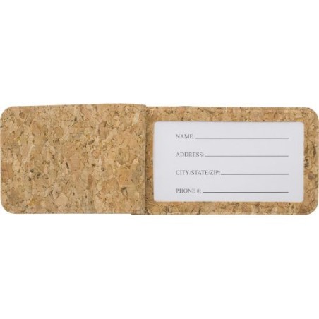 Porte-étiquette de valise en liège Makai
