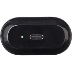 Oreillettes sans fil personnalisées en ABS - Waylon Matières : bambou Couleurs : noir marquage laser ultra précis
