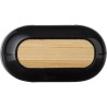 Oreillettes sans fil personnalisées en ABS - Waylon Matières : bambou Couleurs : noir cadeau collaborateur premium
