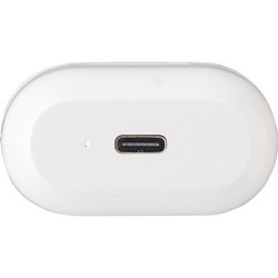 Oreillettes sans fil personnalisées en ABS - Waylon Matières : bambou Couleurs : blanc personnalisable avec votre logo