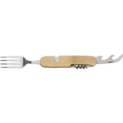 Couverts multifonctionnels s en bambou - Ainsley Matières : bambou Couleurs : brun cadeau entreprise pas cher