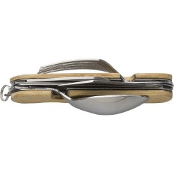 Couverts multifonctionnels s en bambou - Ainsley Matières : bambou Couleurs : brun marquage laser ultra précis
