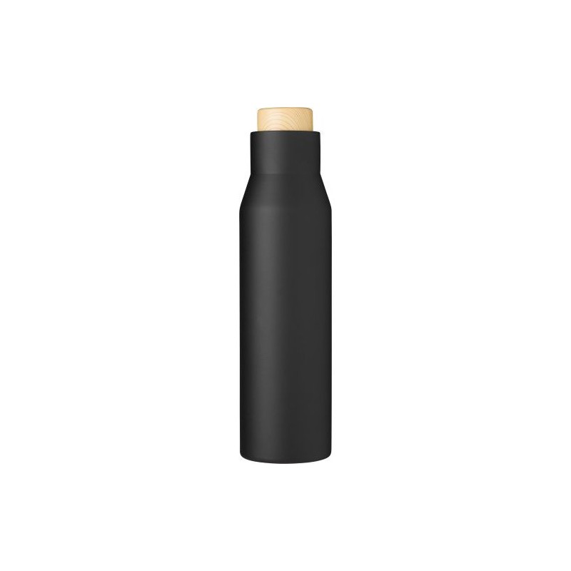 Gourde isotherme personnalisable en acier inoxydable de 500 ml - Christian Matières : acier inoxydable Couleurs : noir
