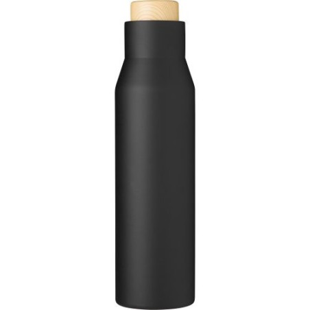Gourde isotherme personnalisable en acier inoxydable de 500 ml - Christian Matières : acier inoxydable Couleurs : noir
